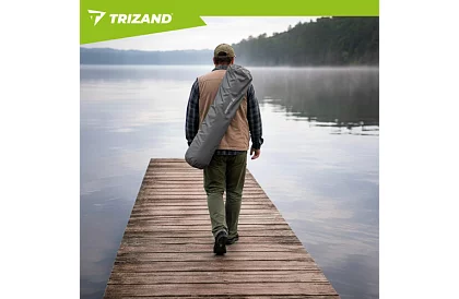 Składane krzesło wędkarskie z podłokietnikami - szaro-czarne