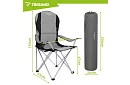 Składane krzesło wędkarskie z podłokietnikami - szaro-czarne