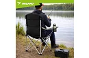 Składane krzesło wędkarskie z podłokietnikami - szaro-czarne