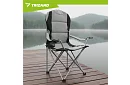 Składane krzesło wędkarskie z podłokietnikami - szaro-czarne