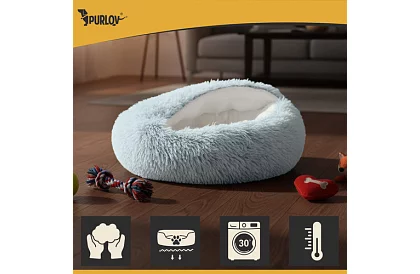 Chlupaty kocyk z daszkiem 44 × 38 cm