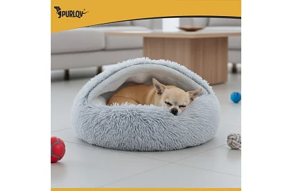 Chlupaty kocyk z daszkiem 44 × 38 cm