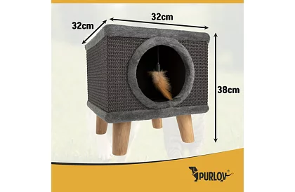 Drapak i legowisko dla kotów 38 × 32 × 32 cm