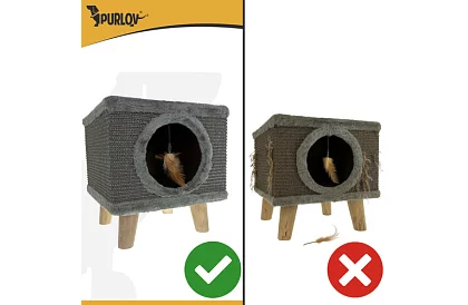 Drapak i legowisko dla kotów 38 × 32 × 32 cm