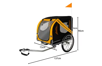 Wózek za rower do transportu zwierząt – do 40 kg