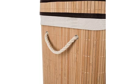 Kosz na pranie z bambusa – dwukomorowy 100 L