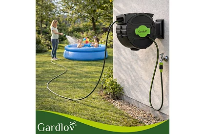 Zwijacz ścienny na wąż – automatyczny bęben z wężem 20 m