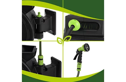 Zwijacz ścienny na wąż – automatyczny bęben z wężem 20 m