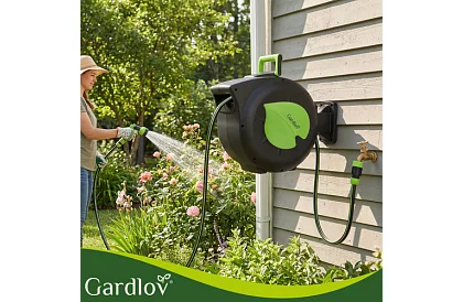 Zwijacz ścienny na wąż – automatyczny bęben z wężem 30 m