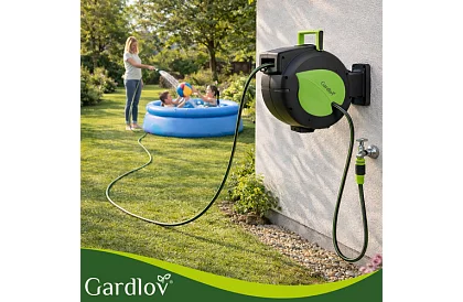 Zwijacz ścienny na wąż – automatyczny bęben z wężem 30 m