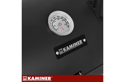 Grill kempingowy na węgiel drzewny – 2 ruszty, termometr