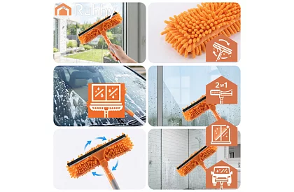 Telescopowa ściągaczka do okien z mopem 3 w 1