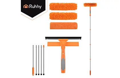 Telescopowa ściągaczka do okien z mopem 3 w 1