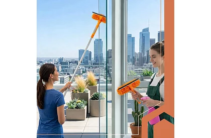 Telescopowa ściągaczka do okien z mopem 3 w 1