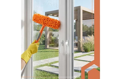 Telescopowa ściągaczka do okien z mopem 3 w 1