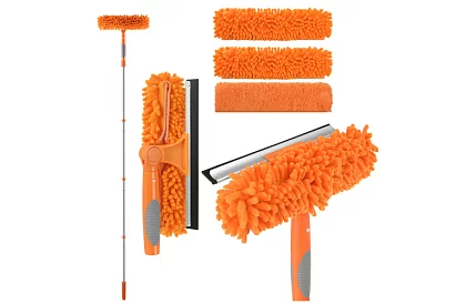 Telescopowa ściągaczka do okien z mopem 3 w 1