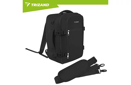 Plecak podręczny 2 w 1 – bagaż podręczny do samolotu 40 × 20 × 25 cm – czarny