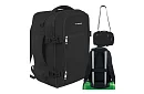Plecak podręczny 2 w 1 – bagaż podręczny do samolotu 40 × 20 × 25 cm – czarny