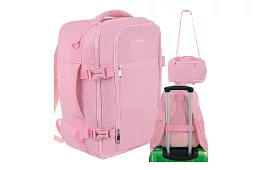 Plecak podręczny 2 w 1 – bagaż podręczny do samolotu 40 × 20 × 25 cm – różowy