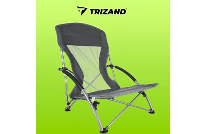 Składane krzesło kempingowe – szare