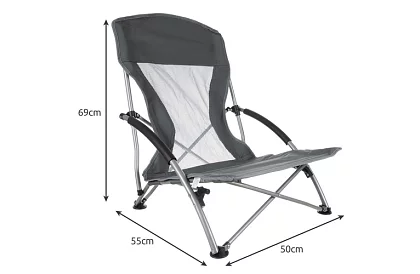 Składane krzesło kempingowe – szare