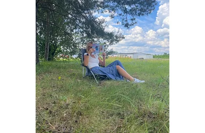 Składane krzesło kempingowe – szare