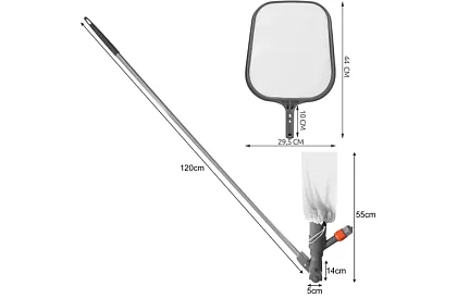Zestaw odkurzacza basenowego 2 w 1 – odkurzacz + siatka