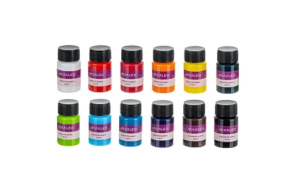 Zestaw kolorów do szkła i ceramiki 12 × 20 ml – farby witrażowe do piekarnika