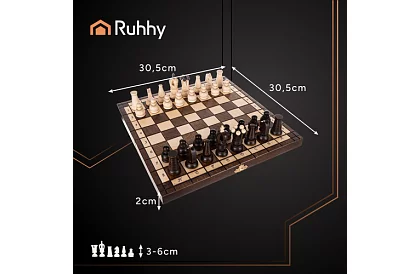 Drewniane szachy z grabu – elegancka klasyka w walizce