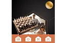 Drewniane szachy z grabu – elegancka klasyka w walizce