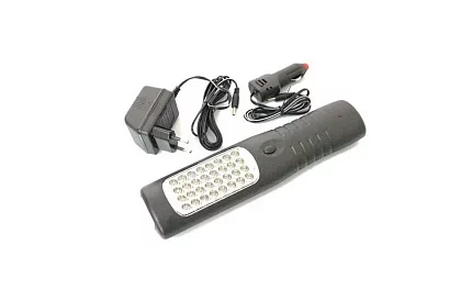 Lampa warsztatowa LED z ładowarką, haczykiem i magnesem