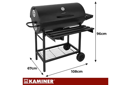Grill ogrodowy na węgiel drzewny 108x67x96cm + akcesoria