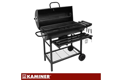 Grill ogrodowy na węgiel drzewny 108x67x96cm + akcesoria