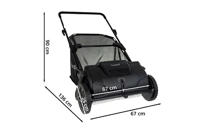 Ręczny zbieracz liści i trawy 100 l – regulowany, obrotowy mechanizm