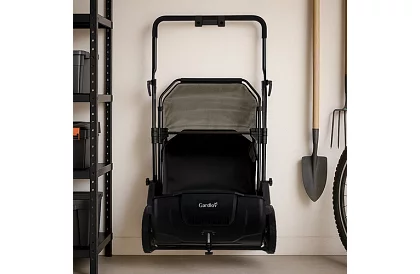 Ręczny zbieracz liści i trawy 100 l – regulowany, obrotowy mechanizm