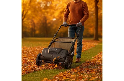 Ręczny zbieracz liści i trawy 100 l – regulowany, obrotowy mechanizm