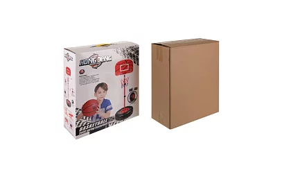 Dziecięcy regulowany kosz do koszykówki z tablicą + piłka