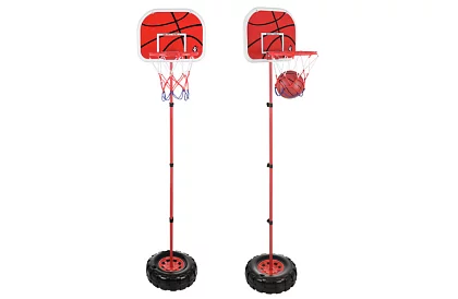 Dziecięcy regulowany kosz do koszykówki z tablicą + piłka