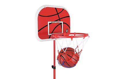 Dziecięcy regulowany kosz do koszykówki z tablicą + piłka