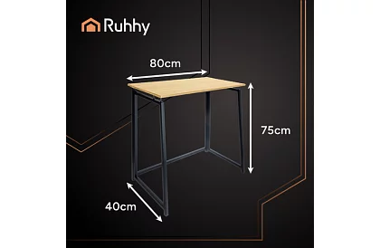 Skladany brązowy stół – 80 × 75 × 40 cm