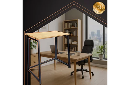 Skladany brązowy stół – 80 × 75 × 40 cm