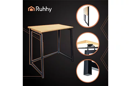 Skladany brązowy stół – 80 × 75 × 40 cm