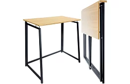 Skladany brązowy stół – 80 × 75 × 40 cm