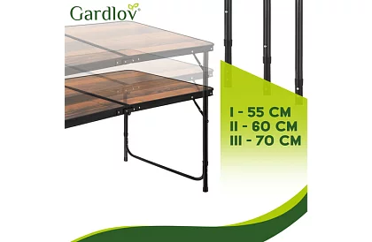 Stół kempingowy składany 120 × 60 cm + 4 krzesła