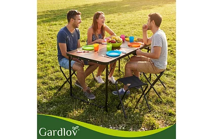 Stół kempingowy składany 120 × 60 cm + 4 krzesła