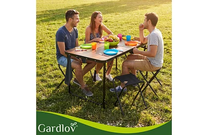 Stół kempingowy składany 120 × 60 cm + 4 krzesła