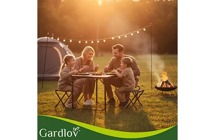 Stół kempingowy składany 120 × 60 cm + 4 krzesła