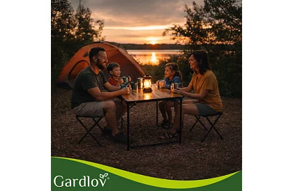 Stół kempingowy składany 120 × 60 cm + 4 krzesła