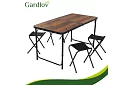 Stół kempingowy składany 120 × 60 cm + 4 krzesła