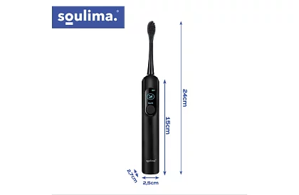 Soniczna elektryczna szczoteczka do zębów X800 - czarna – 90 000 obrotów/min + 6 końcówek